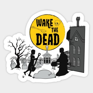 Wake The Dead Addams Family Halloween Sticker